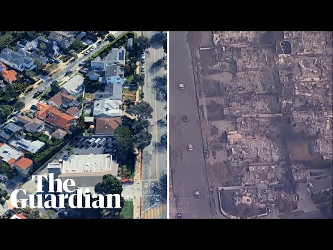 Before and after footage shows extent of LA fires&#039; destruction