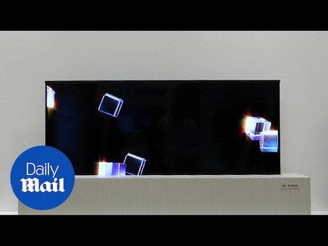 LG reveals new &#039;roll up&#039; OLED television at CES in Las Vegas - Daily Mail