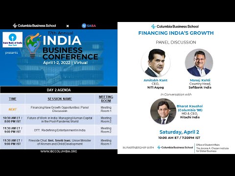 Financing New Growth Opportunities | India Business Conference 2022 at CBS