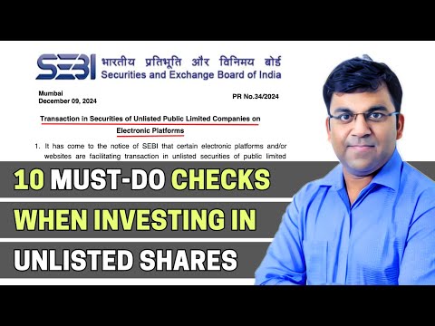 ⚠️ SEBI Issues Warning | Here are 10 Important Must-Do Checks When Investing in Unlisted Shares