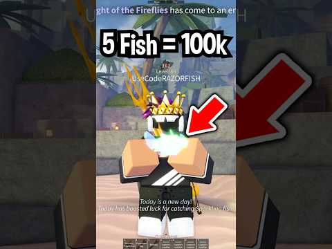 SELLING 5 FISH FOR $100K in Roblox Fisch..