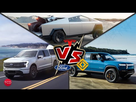 Cybertruck Vs. Ford F-150 Vs. Rivian R1T - We Compare the TOP 3 EV Trucks Coming Out in 2021 &amp; 2022