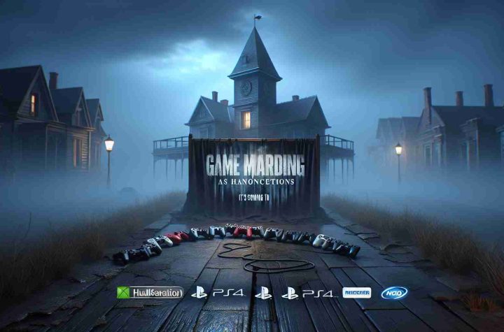 A realistic, high-definition image of a fictional game announcement, presented as exciting news for fans. The announcement is for a remake of a popular horror-themed video game set in a fog-covered, abandoned town, and it's coming to multiple gaming platforms. Emphasize the eerie and ominous atmosphere, synonymous with the game, in the design of the announcement. The details include the title of the game displayed prominently, alongside logos representing multiple gaming platforms.