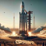 Generate a high definition, realistic image featuring the grand launch of a fictional space mission named 'Terra Explora'. The scene should be filled with anticipation and excitement, as the colossal rocket prepares to soar into the cosmos. The rocket should carry the name 'Terra Explora' emblazoned on its side. In the background, include spectators from a variety of descents and genders, gathered to witness this historic event. The sky should be clear, and the setting, late afternoon with the sun gently setting, casting long shadows and a beautiful golden hue over the scene.