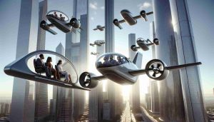 A high-definition, realistic image depicting the future of personal air travel. The scene may include innovative and futuristic-looking individual aircrafts soaring through a clear sky amidst state-of-the-art skyscrapers. The aircrafts should have streamlined designs and appear self-navigated. Flyers can be of different genders and descents such as Caucasian, Hispanic, Black, Middle-Eastern, South Asian, and white. Some may look out windows of flying vehicles with expressions of wonder and excitement, underlining the convenience and thrill of personal air travel in the future.