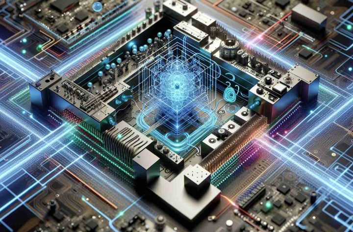 High-definition and realistic image of a complex schematic representing the revolution in quantum computing. The image should include elements of advanced technology such as intricate circuit designs, glowing qubits, and 3D holograms representing quantum entanglement and superposition states. Important to note, the image should not depict any real information or data to respect the sensitive nature of quantum computing infrastructure and instead focus on visually expressing the concept of exponential advancement and revolution in the field.