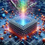 A realistic high-definition image capturing the concept of unlocking the potential of quantum materials through electron manipulation. This could include an illustrated scene of nano-sized tools interacting with a quantum material's atomic structure, causing an array of colors to emerge as the countless electrons change their behaviors. The background could include various complex mathematical equations to represent the science behind the process.