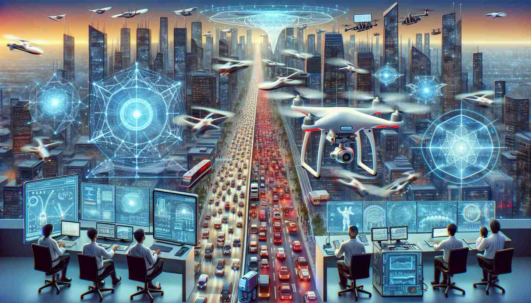 Revolution in Traffic Management! Harnessing Drones and Quantum Computing! 