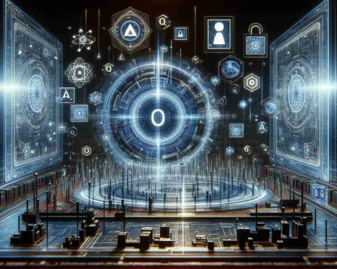 A high-definition, realistic illustration portraying the future of quantum-resistant technology. The scene is filled with high-tech security features underpinned by advanced quantum technology. Fleeting symbols of encryption and quantum algorithms hover over futuristic digital screens. There are representations of secure data transmissions and invulnerable cyber defenses. This ultramodern scene encapsulates the revolutionary implications of the emerging quantum-resistant technology on cybersecurity.