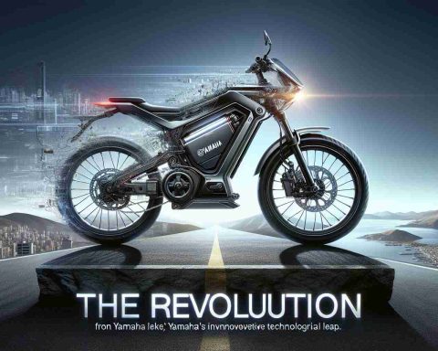 A high-definition, realistic image showcasing the revolution of electric bikes, particularly focusing on Yamaha's innovative technological leap. Picture a cutting-edge, well-designed electric bike from Yamaha, capable of tackling various terrains. The bike is displayed prominently with sharp details, illustrating the bike's motor, battery, and other state-of-the-art features. The setting is dynamic, perhaps a cityscape or a mountainous landscape, symbolizing the adaptability of these e-bikes.