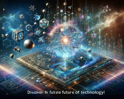 Create a high-definition, realistic image that encapsulates the concept of a 'Quantum Revolution Unlocked!' Emphasize the future of technology. This could include elements like intricate circuits, atomic structures, futuristic digital interfaces, and quantum computers, all interwoven in a composition bearing the tagline, 'Discover the Future of Technology.'