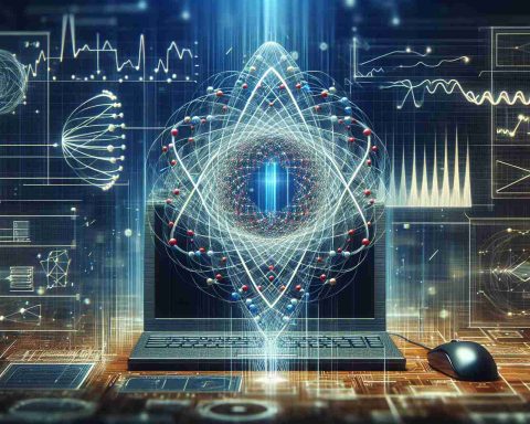 High definition, photorealistic image representative of a revolutionary breakthrough in the field of Quantum Computing, particularly emphasizing the progress made in error correction techniques. This could involve an abstract visualization of quantum states or a  symbolic graphic. There could be charts or graphs demonstrating advancements and a computer setup that is specifically oriented for quantum computing.