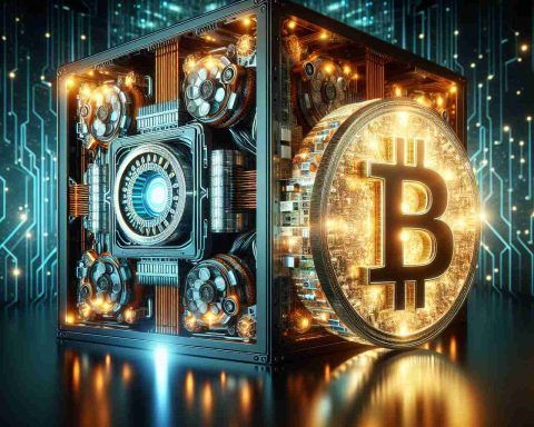 Realistic high definition image representing the concept of quantum computing not spelling doom for Bitcoin, offering a positive perspective. Visualize a futuristic quantum computer humming with power, its intricate machinery illuminated, side by side with a luminous symbol of Bitcoin that remains undeterred, glowing intensely against the dark backdrop, implying resilience and potential growth despite the technological advancements.