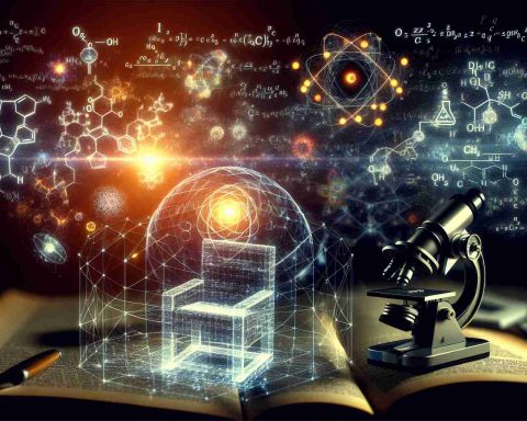 An HD photograph illustrating the concept of a Quantum Revolution in the field of Chemistry occurring this year. The image could showcase symbolic representations like chemical structures, quantum equations, and scientific apparatus. The overall essence should be of groundbreaking scientific discovery and progress.