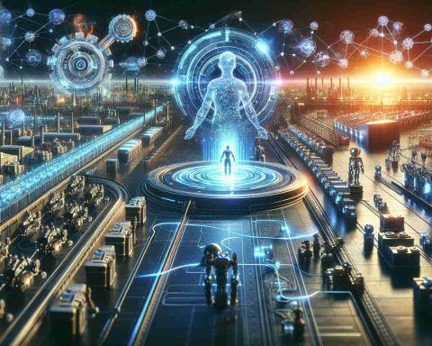 A detailed and realistic high-definition depiction of the concept 'Unlocking Tomorrow: Unleashing the Best Potential with AI'. This scene should encapsulate a technological future, AI-driven environment. Visual elements may include futuristic machines or robots working seamlessly with humans, creation and exchange of digital information, and the idea of progress and innovation. This visualization should represent an optimistic, enlightened future where AI plays a crucial role.